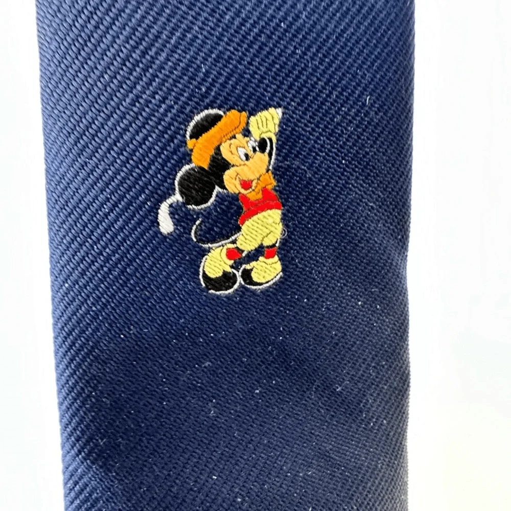 Vintage Cervantes Mickey Mouse Neck Tie Polyester Disney Navy USA Made